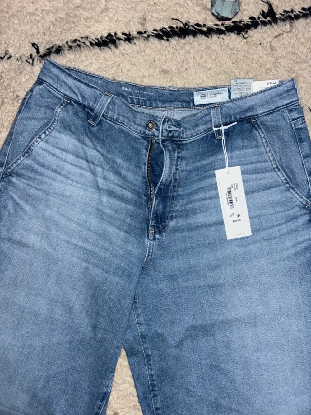 NWT Stella Medium Light Blue Wide-Leg High-Rise Jeans - Picture 4 of 6